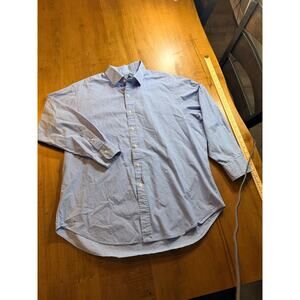 Polo by Ralph Lauren Blue Gingham pattern Button-down shirt, size 17.5 or 32/33